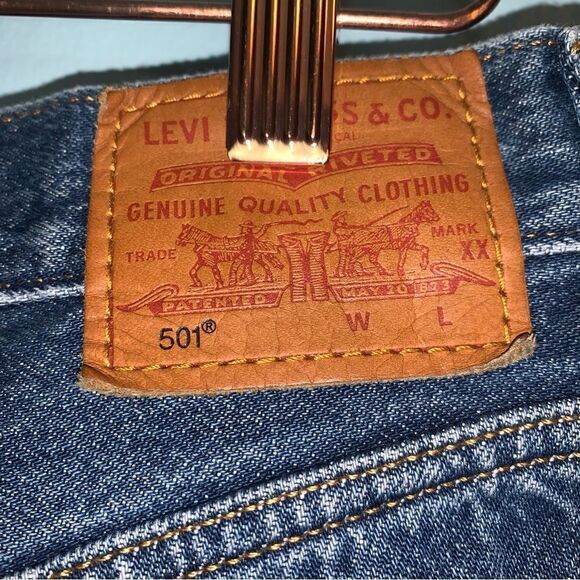 501 Levi’s Straight Jeans Size 27 - Picture 7 of 9